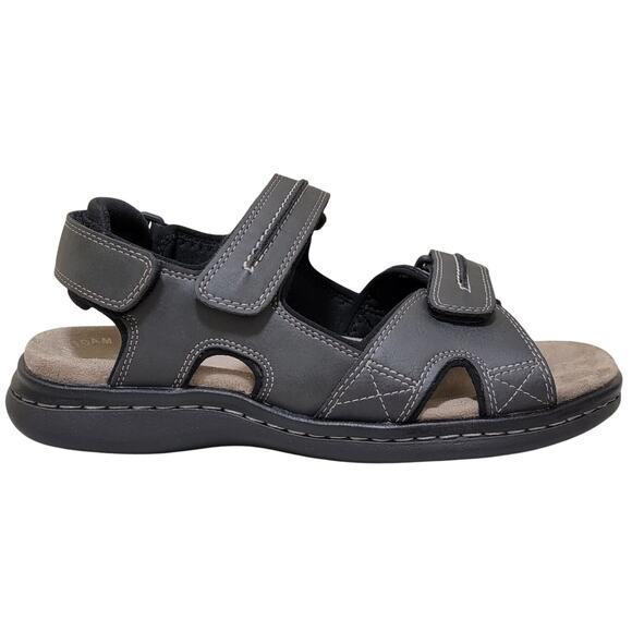 Dockers Men Newpage Slingback Sport River Sandals Size US 8M Grey Faux Leather - Picture 2 of 4